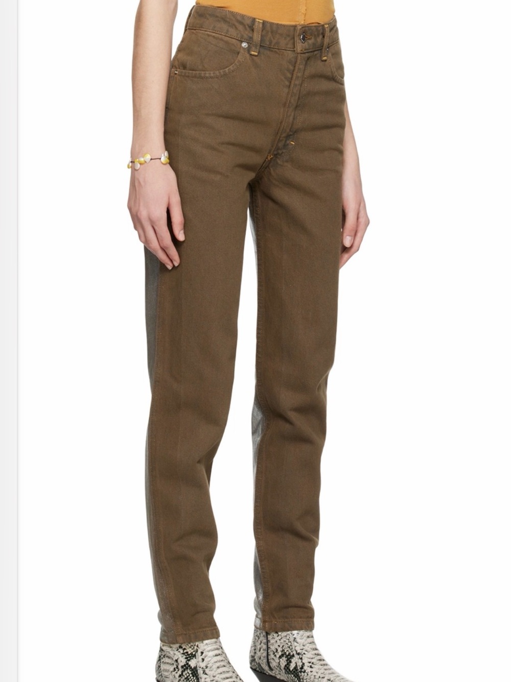 Eckhaus Latta El Jeans in Dark Brown